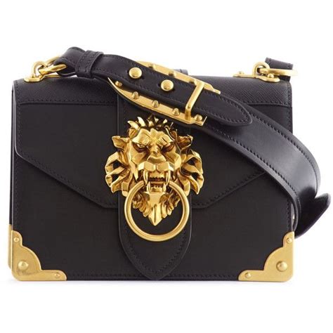 prada lion bag silver|Prada cahier lion shoulder bag.